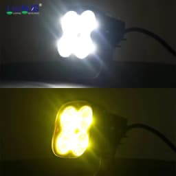 Original 4 LED CREE 60W Auxiliary Fog Light for Motorcycles (Yellow Filter)