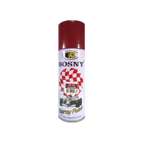 BOSNY Aerosol Spray Paint Red Maroon Gloss Finish 400 ml 2